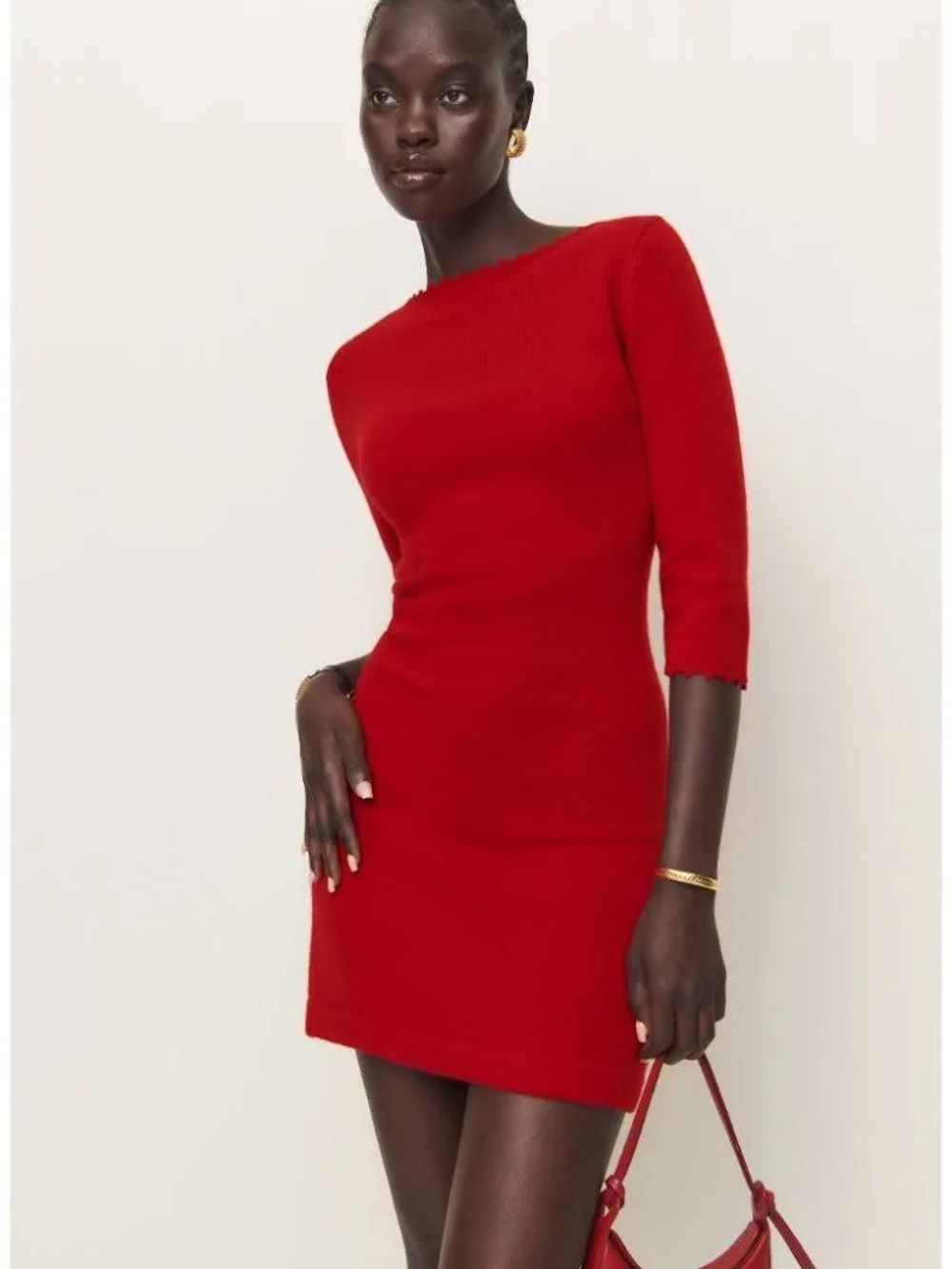Reformation x Kacey Musgraves Baez Recycled Cashmere Sweater Mini Dress